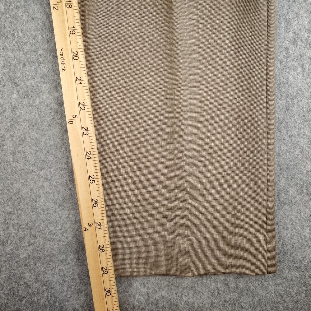 Banana Republic Mens Tailored Slim Fit Dress Pants 31x30 100% Wool Brown Flat - Picture 3 of 9